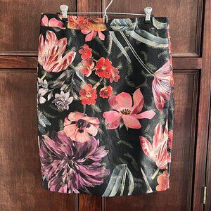 J CREW COLLECTION METALLIC MIDNIGHT FLORAL SIZE 8 NWT